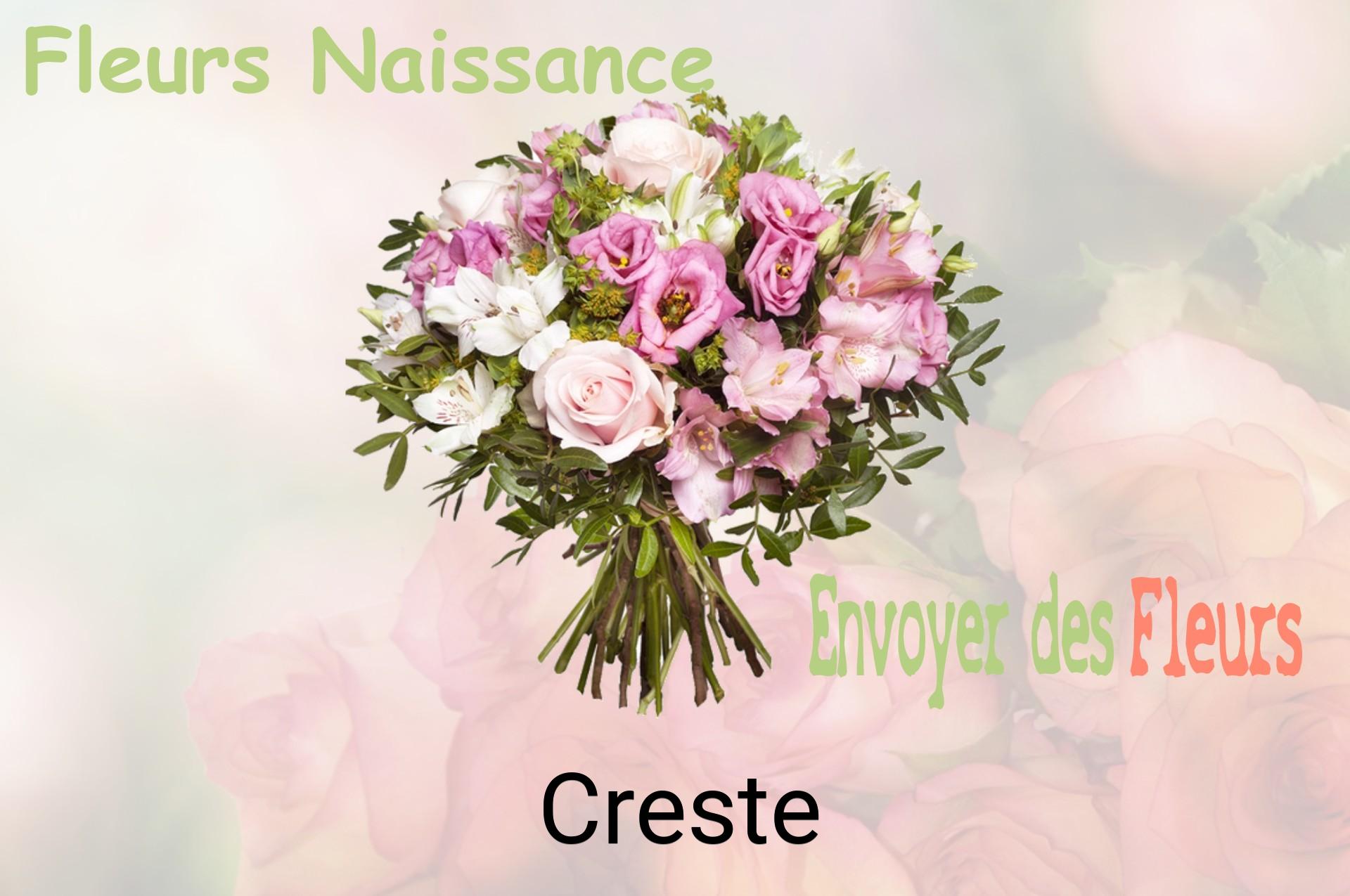 Bouquet de fleurs de naissance livré à Creste