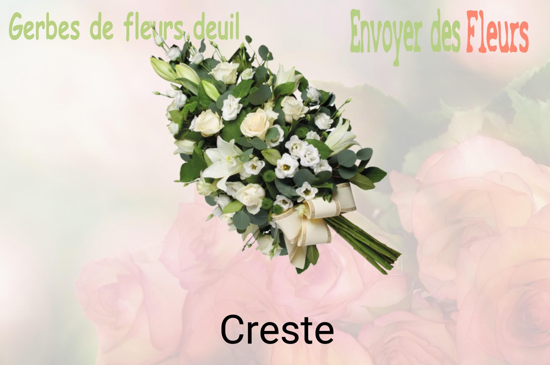 Gerbe de fleurs de deuil livrée à Creste